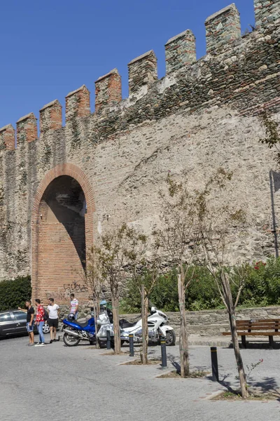 Thessaloniki Grécia Setembro 2019 Antiga Fortificação Cidade Salónica Macedónia Central — Fotografia de Stock