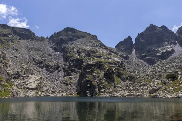Vista Verão Lago Assustador Lago Strashnoto Montanha Rila Bulgária — Fotografia de Stock