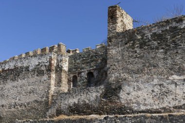 THESSALONIKI, GREECE - SEPTEMBER 22, 2019: Ruins of Ancient walls at Fortification in city of Thessaloniki, Central Macedonia, Greece