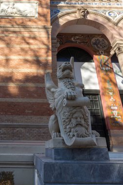 Madrid, İspanya - 22 Ocak 2018: Palace Velazquez Retiro Park City, Madrid, İspanya