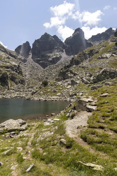 Landschaft Mit Dem Gruseligen Strashnoto See Rila Gebirge Bulgarien — Stockfoto