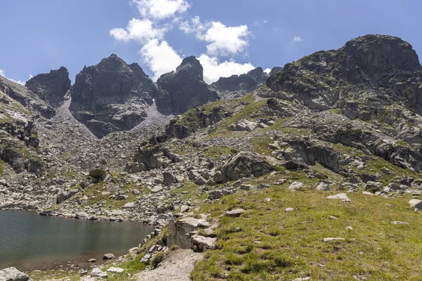 Paisaje Con Lago Miedo Lago Strashnoto Montaña Rila Bulgaria —  Fotos de Stock