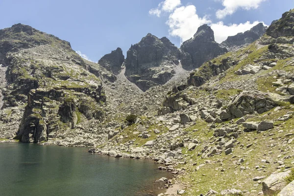 Paisagem Com Lago Assustador Lago Strashnoto Montanha Rila Bulgária — Fotografia de Stock