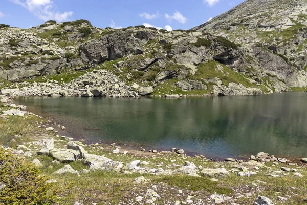Paisaje Con Lago Miedo Lago Strashnoto Montaña Rila Bulgaria — Foto de Stock