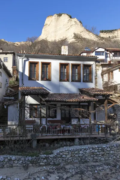 Melnik Bulgaria December 2019 Τυπικοί Δρόμοι Και Παλιά Σπίτια Στην — Φωτογραφία Αρχείου