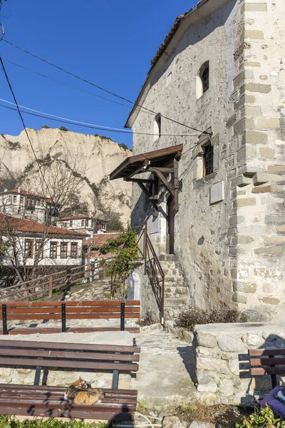 Melnik Болгарія Грудня 2019 Типова Вулиця Старі Будинки Історичному Місті — стокове фото