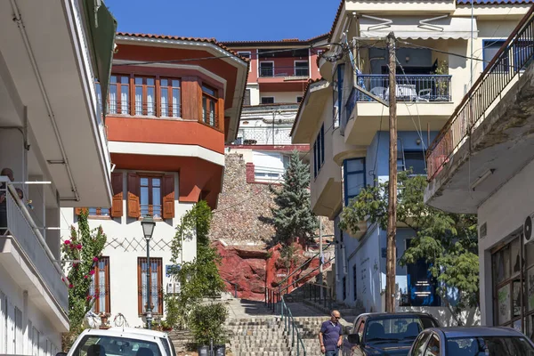 Фессалоники Греция Сентября 2019 Типичная Улица Здание Ано Поли Верхний — стоковое фото
