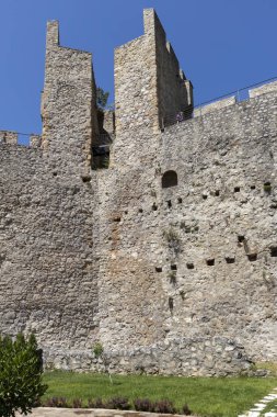 DESPOTOVAC, SERBIA - AUGUST 11, 2019: Medieval wall and buildings at Manasija monastery, Sumadija and Western Serbia