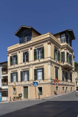 THESSALONIKI, GREECE - 22 Eylül 2019: Yunanistan 'ın orta Makedonya kentindeki Tipik cadde