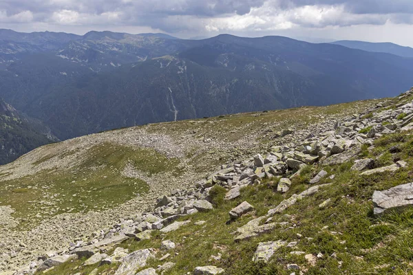 Paisaje Desde Pico Prekorets Hasta Pico Kupen Montaña Rila Bulgaria — Foto de Stock