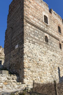MELNIK, BULGARIA - DECEMBER 31, 2019: Ruins of Medieval fortress at town of Melnik, Blagoevgrad region, Bulgaria