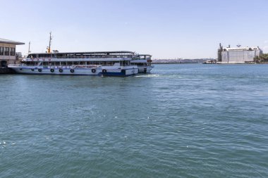 İstanbul, Türkiye - 27 Temmuz 2019: İstanbul, Türkiye 'den İstanbul' a panoramik manzara