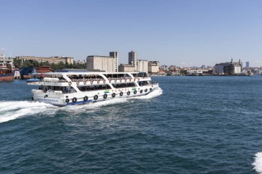 İstanbul, Türkiye - 27 Temmuz 2019: İstanbul, Türkiye 'den İstanbul' a panoramik manzara