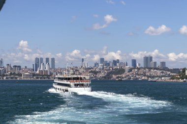 İstanbul, Türkiye - 27 Temmuz 2019: İstanbul, Türkiye 'den İstanbul' a panoramik manzara