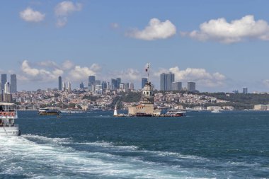 İstanbul, Türkiye - 27 Temmuz 2019: İstanbul, Türkiye 'den İstanbul' a panoramik manzara