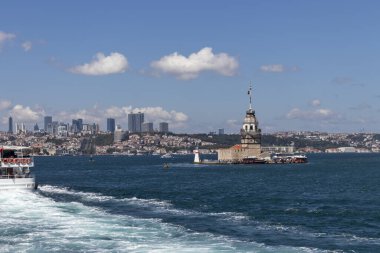 İstanbul, Türkiye - 27 Temmuz 2019: İstanbul, Türkiye 'den İstanbul' a panoramik manzara