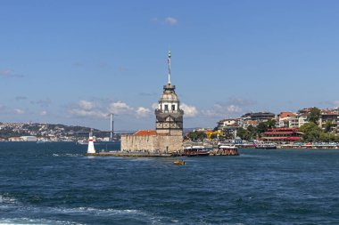 İstanbul, Türkiye - 27 Temmuz 2019: İstanbul, Türkiye 'den İstanbul' a panoramik manzara