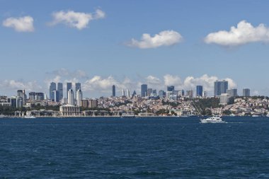 İstanbul, Türkiye - 27 Temmuz 2019: İstanbul, Türkiye 'den İstanbul' a panoramik manzara