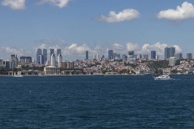 İstanbul, Türkiye - 27 Temmuz 2019: İstanbul, Türkiye 'den İstanbul' a panoramik manzara