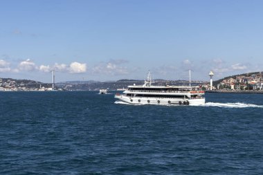 İstanbul, Türkiye - 27 Temmuz 2019: İstanbul, Türkiye 'den İstanbul' a panoramik manzara
