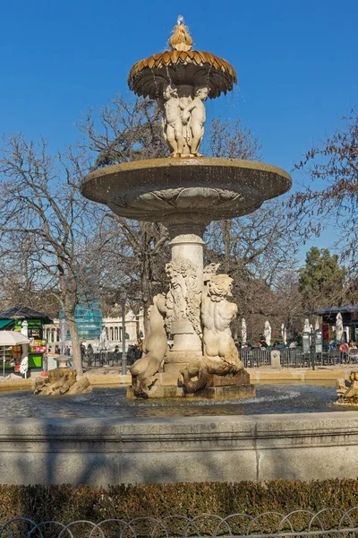 Madrid Spanje Januari 2018 Typisch Straatje Het Retiro Park Stad — Stockfoto