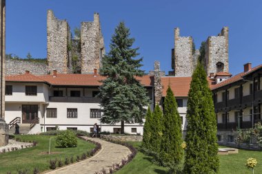 DESPOTOVAC, SERBIA - 11 Ağustos 2019: Manasija manastırı, Sumadija ve Batı Sırbistan 'daki ortaçağ binaları