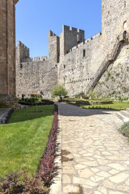 DESPOTOVAC, SERBIA - 11 Ağustos 2019: Manasija manastırı, Sumadija ve Batı Sırbistan 'daki ortaçağ binaları