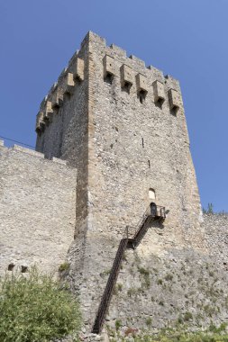 DESPOTOVAC, SERBIA - 11 Ağustos 2019: Manasija manastırı, Sumadija ve Batı Sırbistan 'daki ortaçağ binaları
