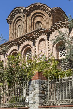 Selanik, Yunanistan - 22 Eylül 2019: Selanik, Orta Makedonya, Yunanistan 'daki antik Bizans St. Catherine Kilisesi