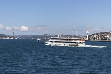 İstanbul, Türkiye - 27 Temmuz 2019: İstanbul, Türkiye 'den İstanbul' a panoramik manzara
