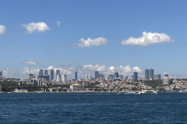 İstanbul, Türkiye - 27 Temmuz 2019: İstanbul, Türkiye 'den İstanbul' a panoramik manzara