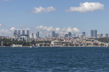İstanbul, Türkiye - 27 Temmuz 2019: İstanbul, Türkiye 'den İstanbul' a panoramik manzara