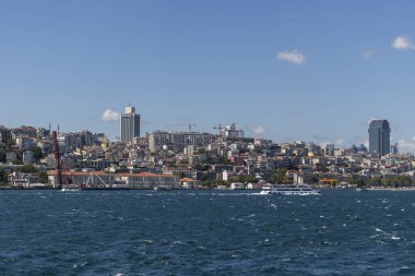 İstanbul, Türkiye - 27 Temmuz 2019: İstanbul, Türkiye 'den İstanbul' a panoramik manzara