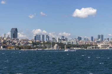 İstanbul, Türkiye - 27 Temmuz 2019: İstanbul, Türkiye 'den İstanbul' a panoramik manzara
