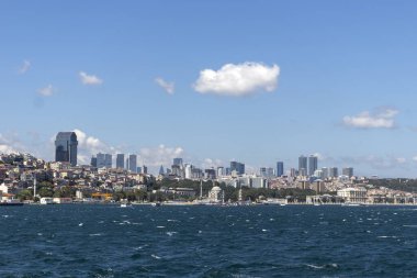İstanbul, Türkiye - 27 Temmuz 2019: İstanbul, Türkiye 'den İstanbul' a panoramik manzara