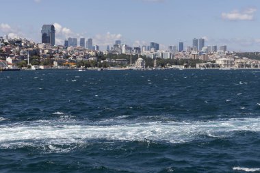 İstanbul, Türkiye - 27 Temmuz 2019: İstanbul, Türkiye 'den İstanbul' a panoramik manzara