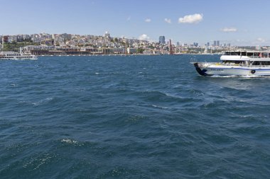 İstanbul, Türkiye - 27 Temmuz 2019: İstanbul, Türkiye 'den İstanbul' a panoramik manzara