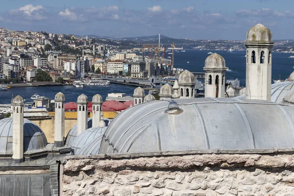 Panorama Från Suleymaniye Moskén Till Staden Istanbul — Stockfoto