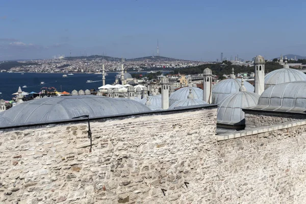 Istanbul Turkey July 2019 Amazing Panorama Imperial Suleymaniye Mosque City — Stock Photo, Image