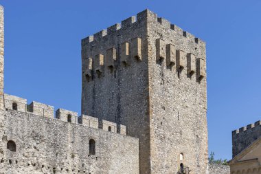 DESPOTOVAC, SERBIA - 11 Ağustos 2019: Manasija manastırı, Sumadija ve Batı Sırbistan 'daki ortaçağ binaları