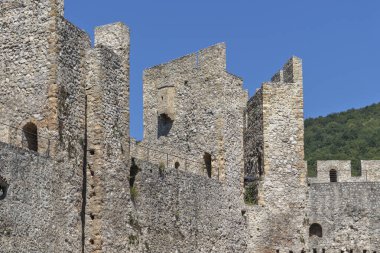 DESPOTOVAC, SERBIA - 11 Ağustos 2019: Manasija manastırı, Sumadija ve Batı Sırbistan 'daki ortaçağ binaları