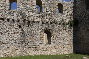 DESPOTOVAC, SERBIA - 11 Ağustos 2019: Manasija manastırı, Sumadija ve Batı Sırbistan 'daki ortaçağ binaları