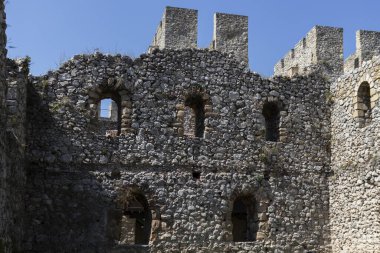 DESPOTOVAC, SERBIA - 11 Ağustos 2019: Manasija manastırı, Sumadija ve Batı Sırbistan 'daki ortaçağ binaları