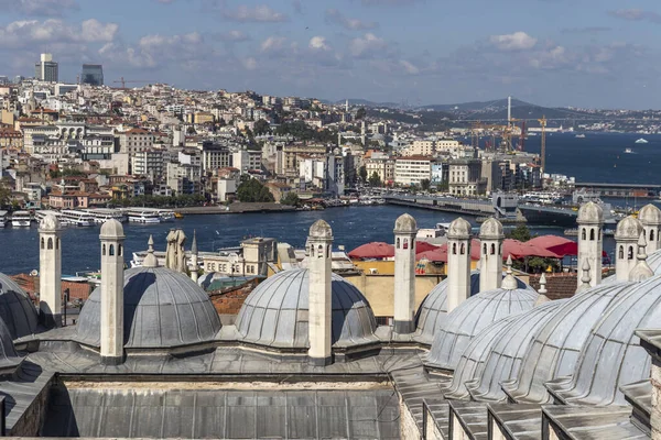 Istanbul Turquia Julho 2019 Vista Panorâmica Mesquita Imperial Suleymaniye Até — Fotografia de Stock