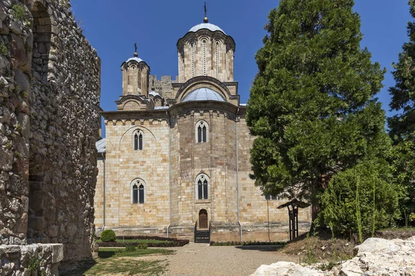 Despotovac Sérvia Agosto 2019 Mosteiro Medieval Manasija Sumadija Oeste Sérvia — Fotografia de Stock