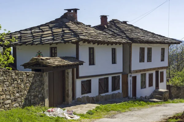 Typowa Ulica Stare Domy Historycznej Miejscowości Staro Stefanovo Obwód Lovech — Zdjęcie stockowe