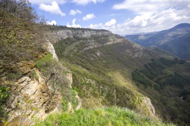 Bulgaristan 'ın Balkan Dağları' nın Zasele köyünden Iskar Gorge manzarası