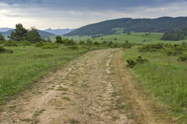 Bulgaristan 'ın Filibe Bölgesi' nin Dobrostan köyü yakınlarındaki inanılmaz manzara Rodop Dağları