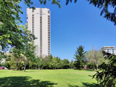 SOFYA, BULGARIA - 24 Nisan 2020: Bulgaristan 'ın Sofya kentindeki Marinela Oteli