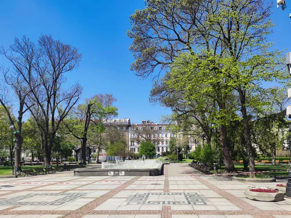 Sofia Bulgarien April 2020 Platz Vor Dem Nationaltheater Ivan Vazov — Stockfoto